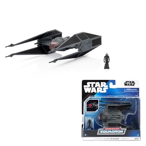 Image of Jazwares STAR WARS Micro Galaxy Squadron TIE Silencer - 5-Inch Vehicle with 1-Inch Micro Figure Accessory