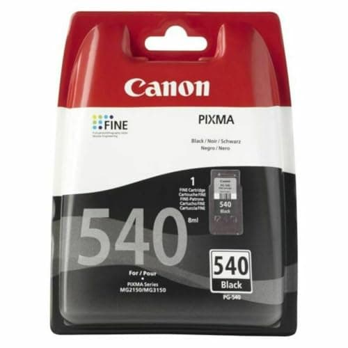 Image of Canon Ink - PG-540 Genuine Black Printer Ink Cartridge - Prints Up to 180 A4 Pages (1 x Cartridge) - Compatible with PIXMA MX, MG & TS