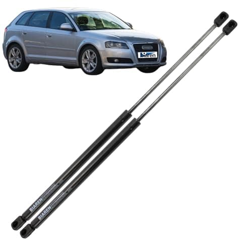 Image of Biaren 2x Rear Tailgate Boot Gas Struts For Audi A3 8PA Sportback (2004-2013) Lift Support System 415 (N) 530 MM 8P4827552B 8P4827552C
