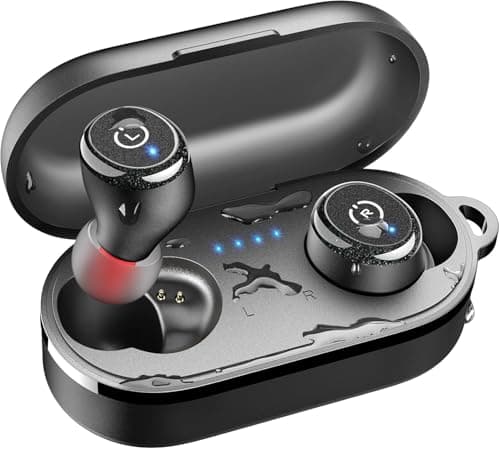 Image of TOZO T10 Bluetooth 5.3 Wireless Earbuds with Wireless Charging Case IPX8 Waterproof Stereo Headphones in Ear Built in Mic Headset Premium Sound with Deep Bass for Sport Black