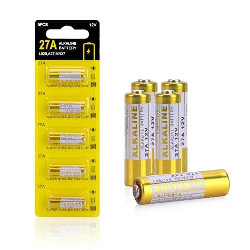 Image of High-Performance 27A 12V Alkaline Battery (5 Pack) - Perfect for Garage Door Openers, Key Fobs, and More