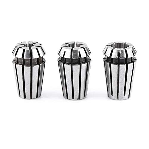 Image of ER11 CNC Collet, 3Pcs 1/8 inch (3.175mm) 4mm 6mm Spring Collet Workholding Engraving Collet Milling Lathe Tool