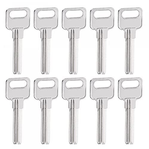Image of sourcing map Key Blank, 35mm Length 2 Slot Brass New Uncut Replacement Tool 10 Pcs