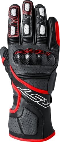 Image of RST Fulcrum CE Perforated Leather Sports Motorcycle Gloves (Grey, Red, Black, M)