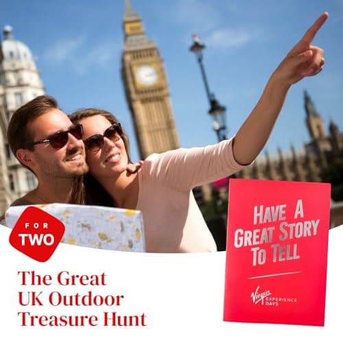 Image of Virgin Experience Days for Two - Great Couple Experience Gift - The UK Outdoor Treasure Hunt 2.5-Hour Adventure, Solve 40 Clues, Discover Landmarks, Win Prizes, 40+ Locations Across the UK