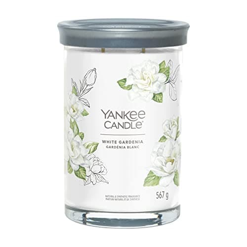 Image of Yankee Candle Signature Scented Candle | White Gardenia Large Tumbler Candle with Double Wicks | Soy Wax Blend Long Burning Candle | Perfect Gifts for Women (1630723E)