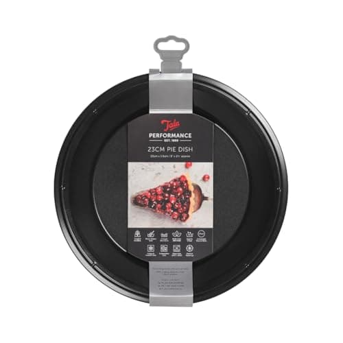 Image of Tala Performance 25.8cm Round Pie Dish, Carbon Steel Pie Tin with Eclipse Non-Stick Coating, Heavy-Duty Bakeware for Quiches, Tarts & Pies, 25.8x25.8x3.6 cm