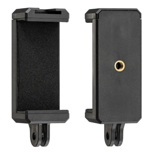 Image of RALSPEC Mobile Phone Smartphone Camera Mount Clamp with GoPro Compatible Fixing & 1/4" Thread Holder Bracket Adapter Stand For Iphone and Android Smartphones