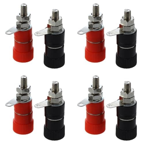 Image of Xnuiasqe 40 Pcs 3.8mm Thread 4mm Banana Plug Socket Binding Post Replacement