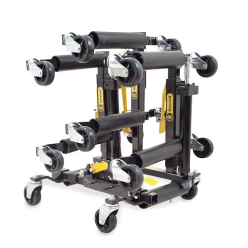 Image of 4pcs Hydraulic Wheel Dollies & Stand RocwooD Heavy Duty Vehicle Positioning Car 2720KG/6,000lbs Heavy Duty Steel Car Garage Workshop Dealership Skate Dolly