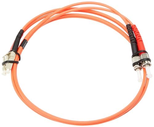 Image of StarTech.com 1m Fiber Optic Cable - Multimode Duplex 50/125 - LSZH - LC/ST - OM2 - LC to ST Fiber Patch Cable (50FIBLCST1), Orange