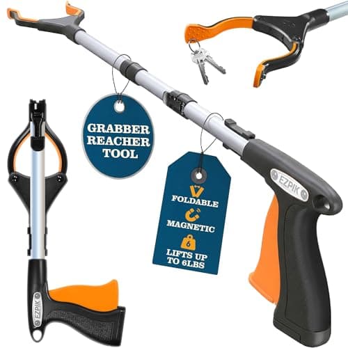 Image of EZPIK 36" Litter Pickers Long Handled Grabber for Disabled - Extension Picker Upper, Hand Grabber - Long Arm Grabber For Rubbish Picker- Grapper Stick for Mobility Aids - Magnet Grabber 91cm