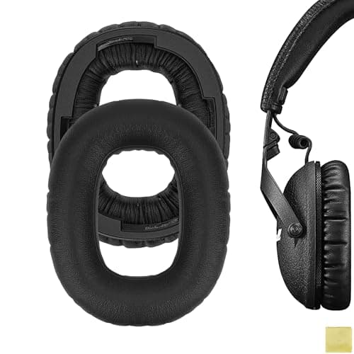 Image of Geekria Replacement Ear Pads Compatible with Marshall Monitor III A.N.C. Over-Ear (1006861) Headphones Ear Cushions, Repair Parts (Black)