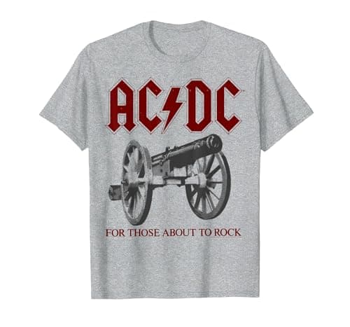Image of AC/DC - Canon T-Shirt, Men, Heather Grey, X-Large