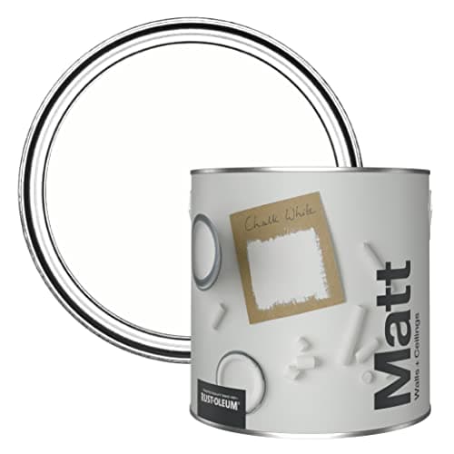 Image of Rust-Oleum Colours Matt Emulsion Wall and Ceiling Paint - Chalk White 2.5L