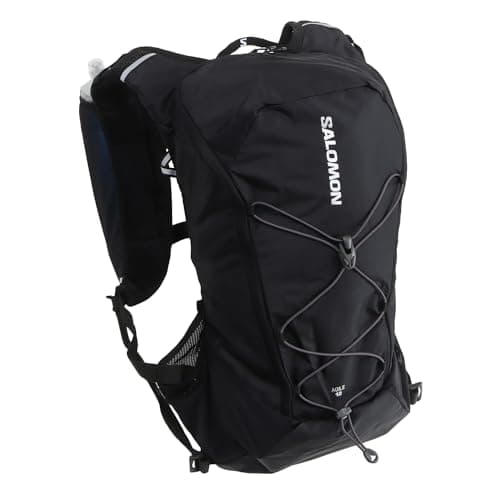 Image of Salomon Agile 12 Set Unisex Running waistcoat with included Flask, Dynamic comfort, Quick access, Multi-purpose, Black