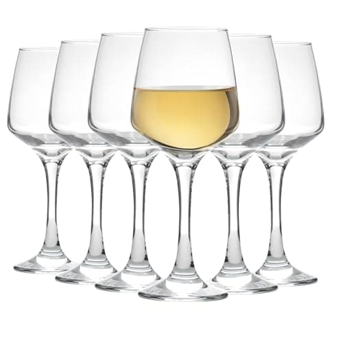 Image of Argon Tableware White Wine Glasses Set of 6-295ml - Tallo Collection - Large Dishwasher Safe Red Wine Glasses Set for Restaurant, Hen Party, Celebrations