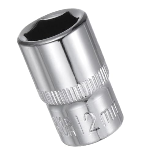 Image of Youzzei 12mm 3/8 Inch Square Drive Socket, 6 Point Metric Socket, Polishing Chrom Vanadium Alloy Steel 12mm Sockets 3/8" Drive for Car Repair Mechanical Maintenance Home Use