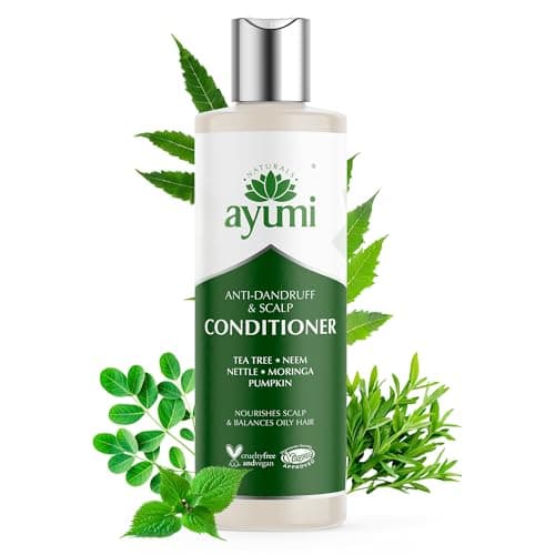 Image of Ayumi Anti Dandruff Conditioner for Hair | Sulphate Free Conditioner for Dandruff Scalp Treatment | Itchy Scalp Treatment with Organic Tea Tree Oil | Treatment for Oily Scalp with Neem | 250ml