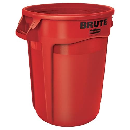 Image of Rubbermaid Commercial Products Vented Brute Round Container 121 Litre Red FG263200RED