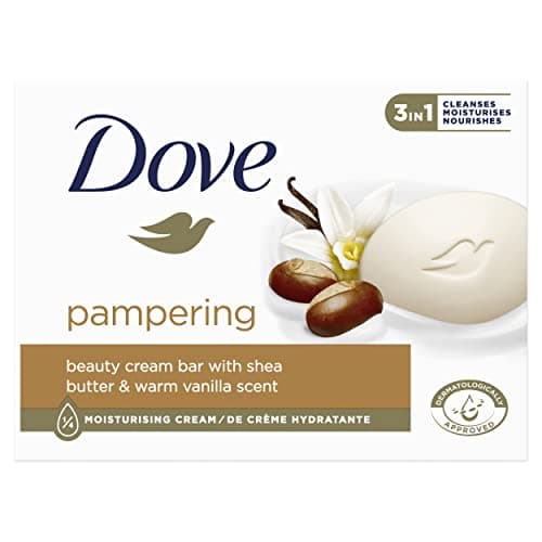 Image of Dove Beauty Cream Bar Pampering Shea Butter Hand Soap with 1/4 Moisturising Cream for Soft and Smooth Skin Feeling 90 g
