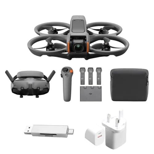 Image of DJI Avata 2 Fly More Combo (3 Batteries), Drone with Camera 4K, Immersive Experience, One-Push Acrobatics, Built-in Propeller Guard, 155° FOV, Camera Drone with Goggles 3 and RC Motion 3