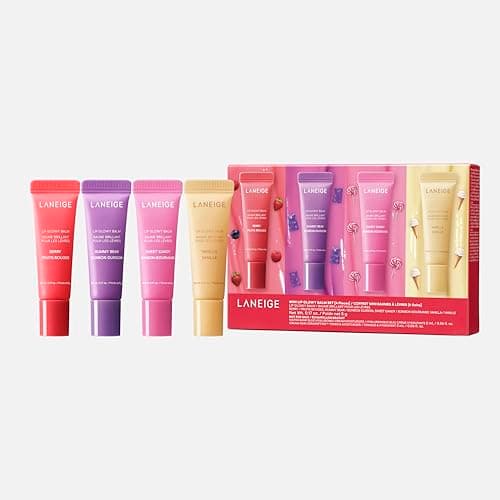 Image of LANEIGE Mini Lip Glowy Balm Set - Moisturizing and Shiny Lip Balm in 4 Flavors