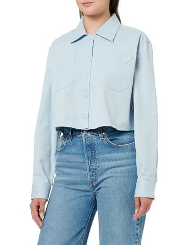 Image of Hugo Women's Edia_b Blouse, 452light/pastel Blue, 18