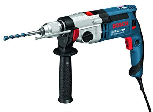 Image of Bosch Professional Corded Impact Drill GSB 21-2 (240V, 1.100W, incl. Auxiliary Handle, Depth Stop 210 mm, Keyless Chuck 13 mm, Carrying Case)