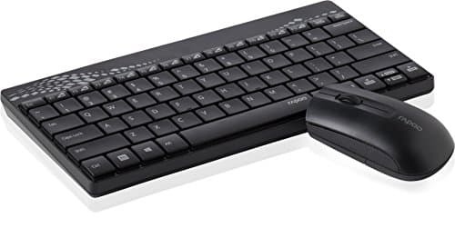 Image of Rapoo 8000 2.4GHz Wireless Desktop Combo Set Black UK Layout