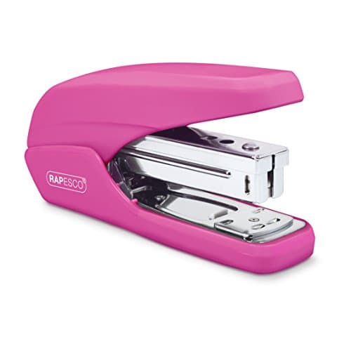 Image of Rapesco 1384 X5-25ps Less Effort Stapler, 25 Sheet Capacity, Hot Pink