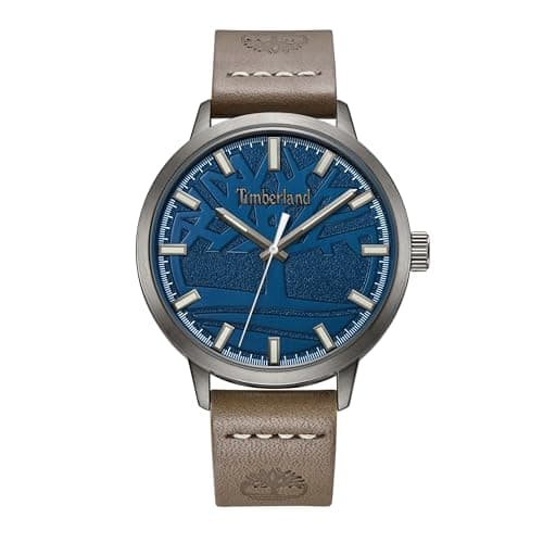 Image of Timberland Goffstown Analogue Brown Leather Strap 3ATM Watch