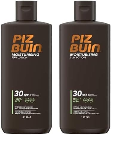 Image of Piz Buin Moisturising Sun Lotion SPF30, 200ml (Pack of 2)