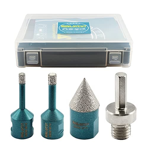Image of MINLAYCUT Diamond Core Drill Bits Set 6/8mm+20mm+Hex Tile Cone Bit Tile Hole Saw Kit for Porcelain Ceramic Tile Granite Marble