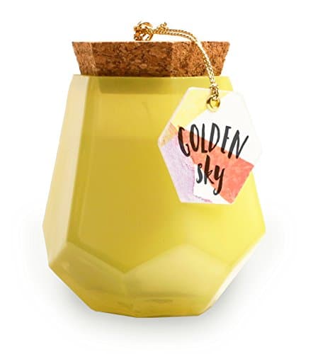 Image of Paddywax Prism Collection Scented Soy Wax Candle in Yellow Milk Glass, 2.5 oz