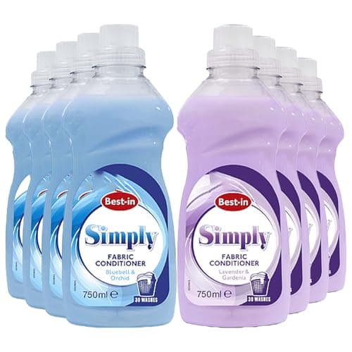 Image of Best-in Concentrated Fabric Conditioner Bundle 8x750ml, 30 Wash Each, Long Lasting Laundry Softener, 4x Lavender & Gardenia, 4x Orchid & Bluebell Fragrance, Fresh Scent Clothes Care UK Bulk Pack