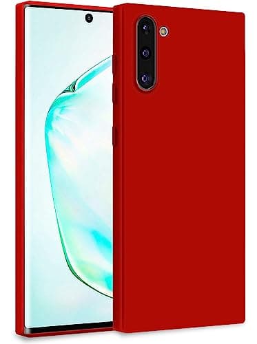 Image of MyGadget TPU Case for Samsung Galaxy Note 10 - Cover Dual Layer with Camera Protection | Inner Lining - Soft Touch Rubber & Anti-Scratch Shell Red