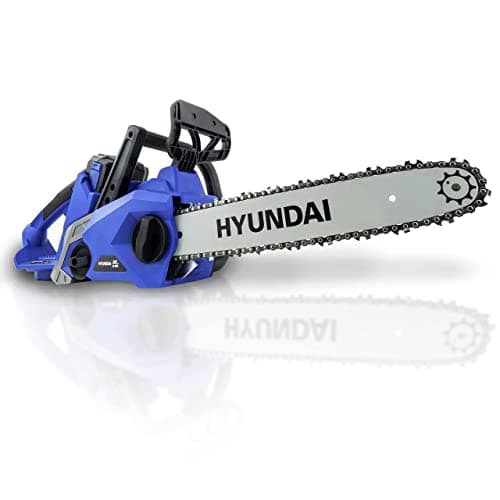 Image of Hyundai 40V 14'' Lithium-Ion Battery Chainsaw, 2.5Ah Battery and Quick Charger, Automatic Chain Lubrication, Tool-free Chain Tension, 3 Year Warranty