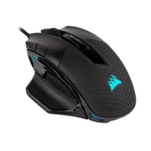 Image of CORSAIR NIGHTSWORD RGB Wired Tunable FPS/MOBA Gaming Mouse – 18,000 DPI – 10 Programmable Buttons – Weight System – iCUE Compatible – PC, Mac, PS5, PS4, Xbox – Black