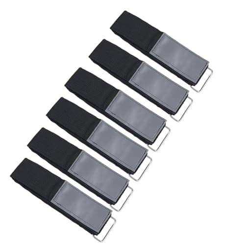 Image of Ladder Straps,Ladder Rack Tie Down Straps,Strong Hook and Loop Securing Straps,Multipurpose Storage Straps (33'' x 2'') (Black 6 Pack)