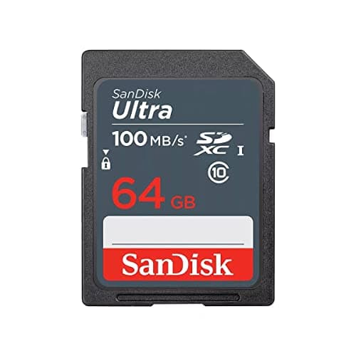 Image of SanDisk 64GB Ultra SDXC UHS-I Memory Card - 100MB/s, C10, U1, Full HD, SD Card