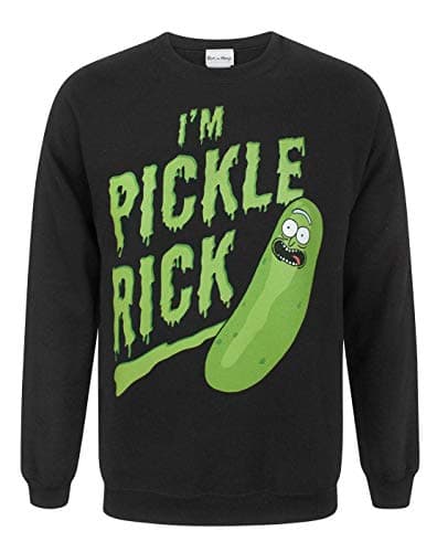 Image of RICK AND MORTY Pickle Rick Men's Sweater Black