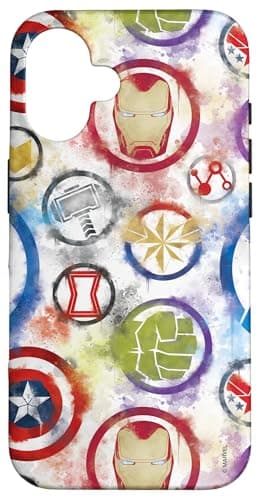 Image of Marvel Avengers Super Hero Icons Color Bleed Case for iPhone 16