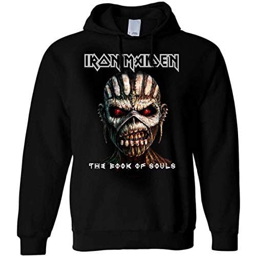 Image of Rock Off officially licensed products Iron Maiden the Book of Souls Official Unisex Hoodie Hooded Top (Large) Black