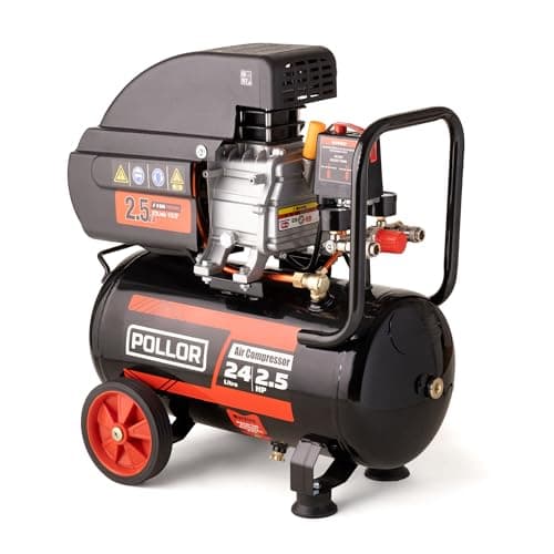 Image of 24L Air Compressor 9.6 CFM 2.5HP 8 Bar 115psi Direct Drive 24 Litre Tank (24L)