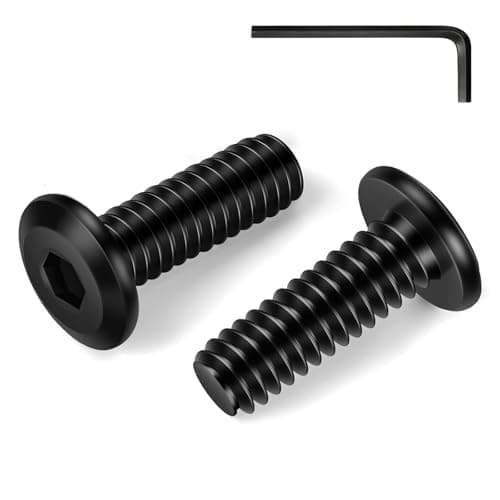 Image of Zynthor 50Pcs M3 Bolts, M3 x 10mm Flat Head Socket Cap Screw Bolts, Allen Socket Drive Screws Assortment, Stainless Steel Black Oxide Bolt with Hex Key
