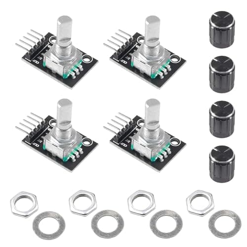 Image of Rotary Encoder Module, Rotary Encoder Code Switch, 360 Degree Switch Encoders, Coding Encoding Module, Brick Sensor Development Board, Suitable for Automotive Electronics, 4 Pieces