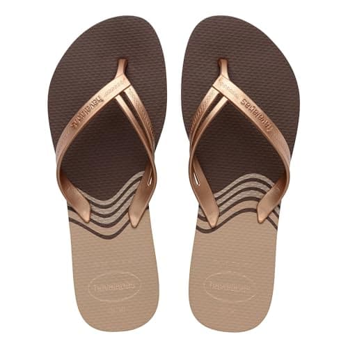 Image of Havaianas Elegance Print Women FlipFlop Dark Brown 8.5/9 UK