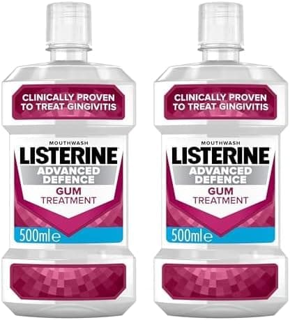 Image of Listerine Advanced Defence Gum Treatment Mouthwash 500ml (Pack of 2)