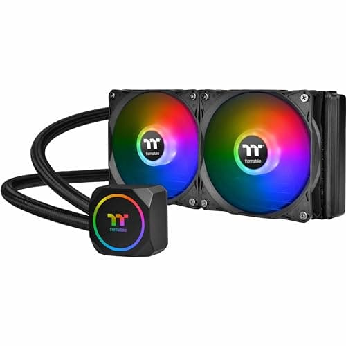 Image of Thermaltake TH240 ARGB Motherboard Sync Edition Intel LGA1700 Ready/AM5/ AMD All-in-One Liquid Cooling System 240mm High Efficiency Radiator CPU Cooler CL-W286-PL12SW-C, Black